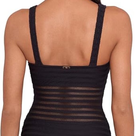 Ralph Lauren Ottoman Mesh Square Neck One Piece Various Sizes - Picture 4 of 5